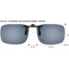 Centrostyle Clip-On Polarisant Relevable Minimaliste G15 - 56mm X 40mm