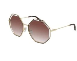 Chloé CH00046S Small Havana Gold Brown Lenses