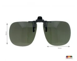 H.Maheo Face Solaire Polarisante Relevable GM Gris Cat 3 - Pour Lunette De Vue