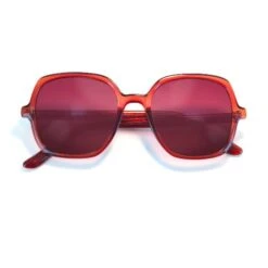 Moken Monique Red Grey Purple Mirror Polarized Lenses