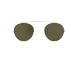 Oliver Peoples Coleridge Clip Solaire Soft Gold Green