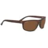 Serengeti Alessio Matte Striped Brown Mineral Polarized Drivers
