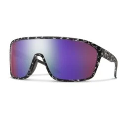 Smith Boomtown Matte Black Marble Chromapop Violet Mirror Polarized