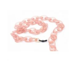 Valrose Chaines Acetate Avec Maillons Ovales Moyens Opaline Rose