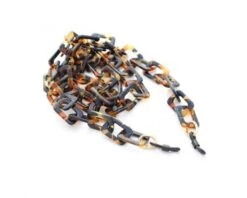 Valrose Chaines Acetate Avec Maillons Rectangulaires Moyens Ecaille Bleue