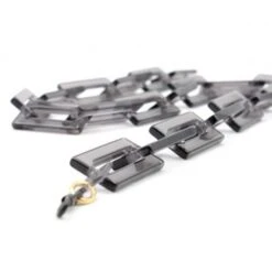 Valrose Chaines Chaîne Acétate Cristal Gris Fumé Avec Grands Maillons Rectangulaires Gris